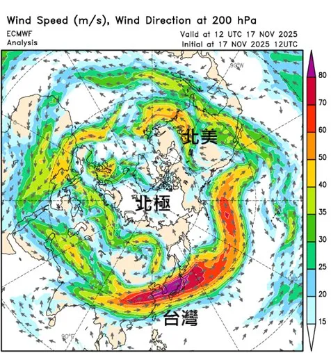 高速風帶延伸到美國西岸，台灣飛美西有望提速。翻攝鄭明典臉書