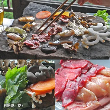 野味餐廳將獵獲的熊肉搭配山中食材烹調。翻攝きのこの里 鈴加園官網