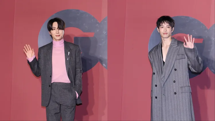 利特（左）、曹佑宁（右）出席「GQ MOTY 2025」。庄宗达摄