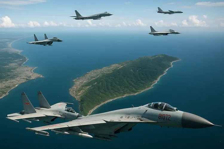 共機擾台示意圖。AI生成