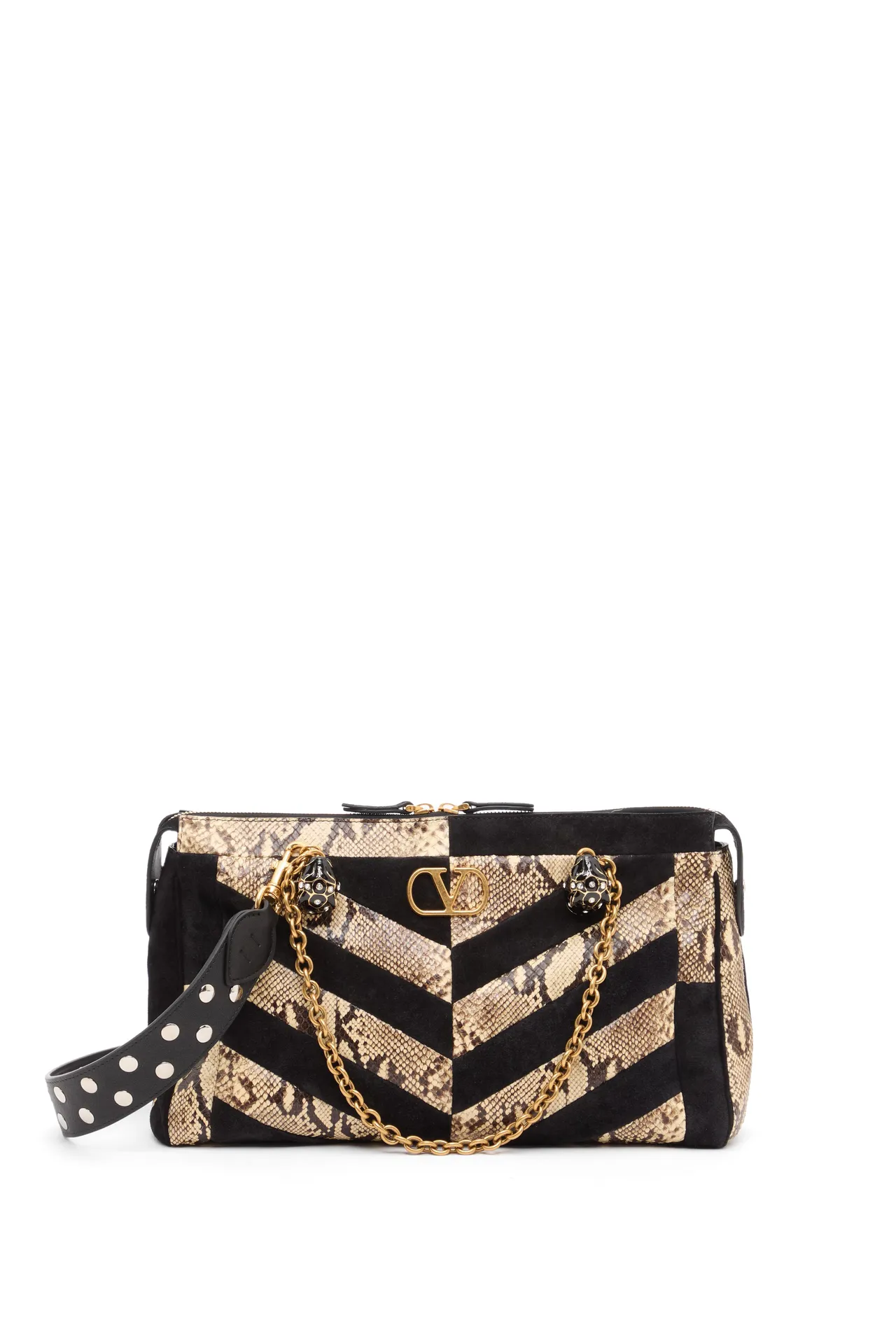 Valentino Garavani Panthea中号蟒蛇皮和绒面皮革包，18万2000元。品牌提供