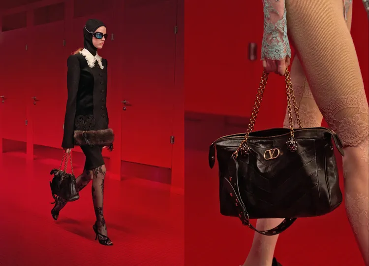 Panthea包首度出現在Valentino創意總監Alessandro Michele操刀的2025秋冬系列大秀中。品牌提供