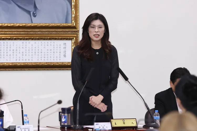 国民党主席郑丽文首次主持中常会。彭欣伟摄