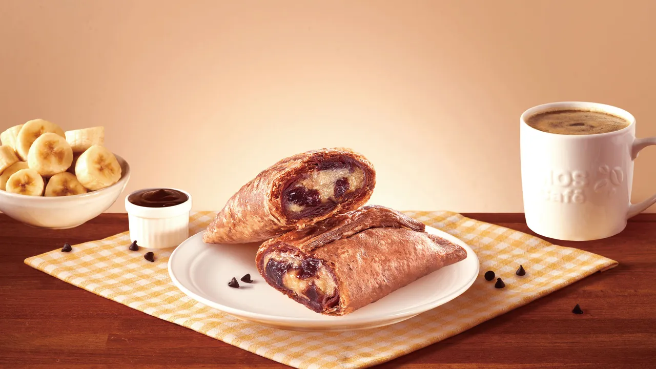 于11月15日上市的「香蕉巧克力米派」。摩斯汉堡提供