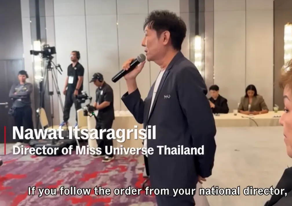 泰国选美执行官纳瓦特‧伊萨拉克里西（Nawat Itsaragrisil）。YouTube CNA