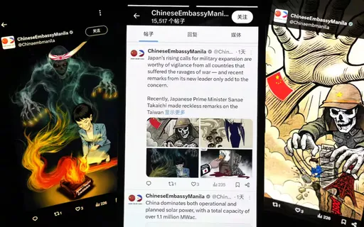 中使館變身漫畫家　狂出圖諷高市「軍國主義復辟」