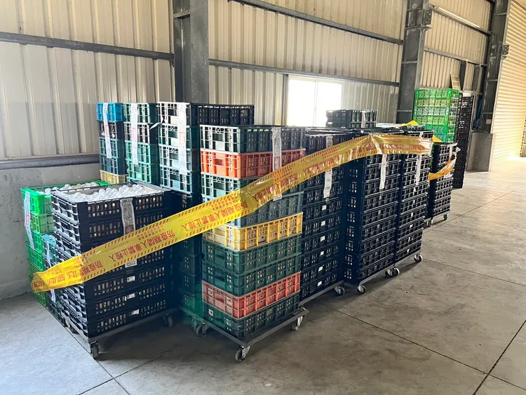 彰化縣文雅蛋雞場被驗出雞蛋農藥殘留超標，動防所管制該場其他417箱雞蛋，不料仍有問題蛋流出。資料照片