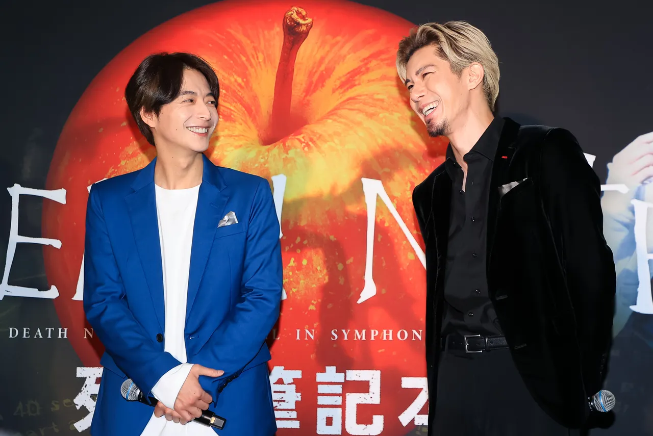 小池徹平（左）、柿澤勇人首度挑戰《死亡筆記本》交響音樂會形式。陳薇安攝