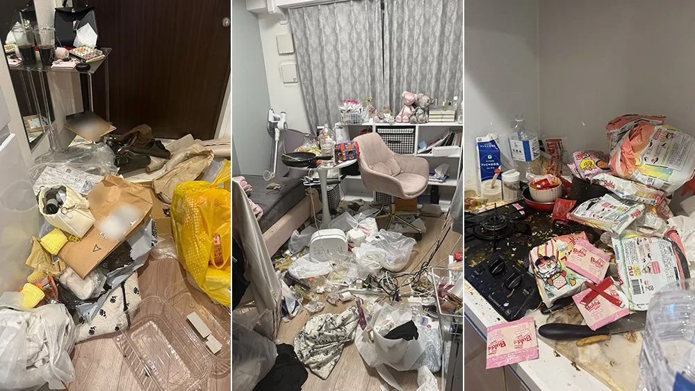 あめ分享自己脏乱的住处。翻摄自あめX