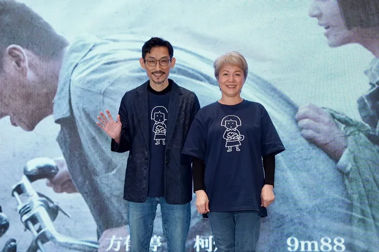 陳竹昇（左）與潘麗麗。娛樂中心攝
