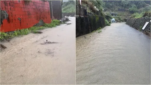 宜兰冬山淹水灌民宅！照安坑溪险溃堤汪洋一片