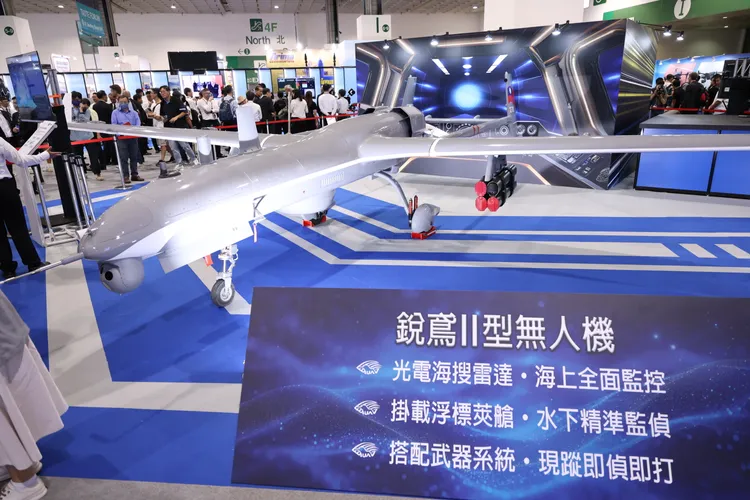 2025「台北国防航太展」 锐鸢二型无人机。彭欣伟摄