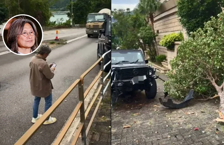 導演陳可辛在香港出車禍。翻攝新浪大文娛微博