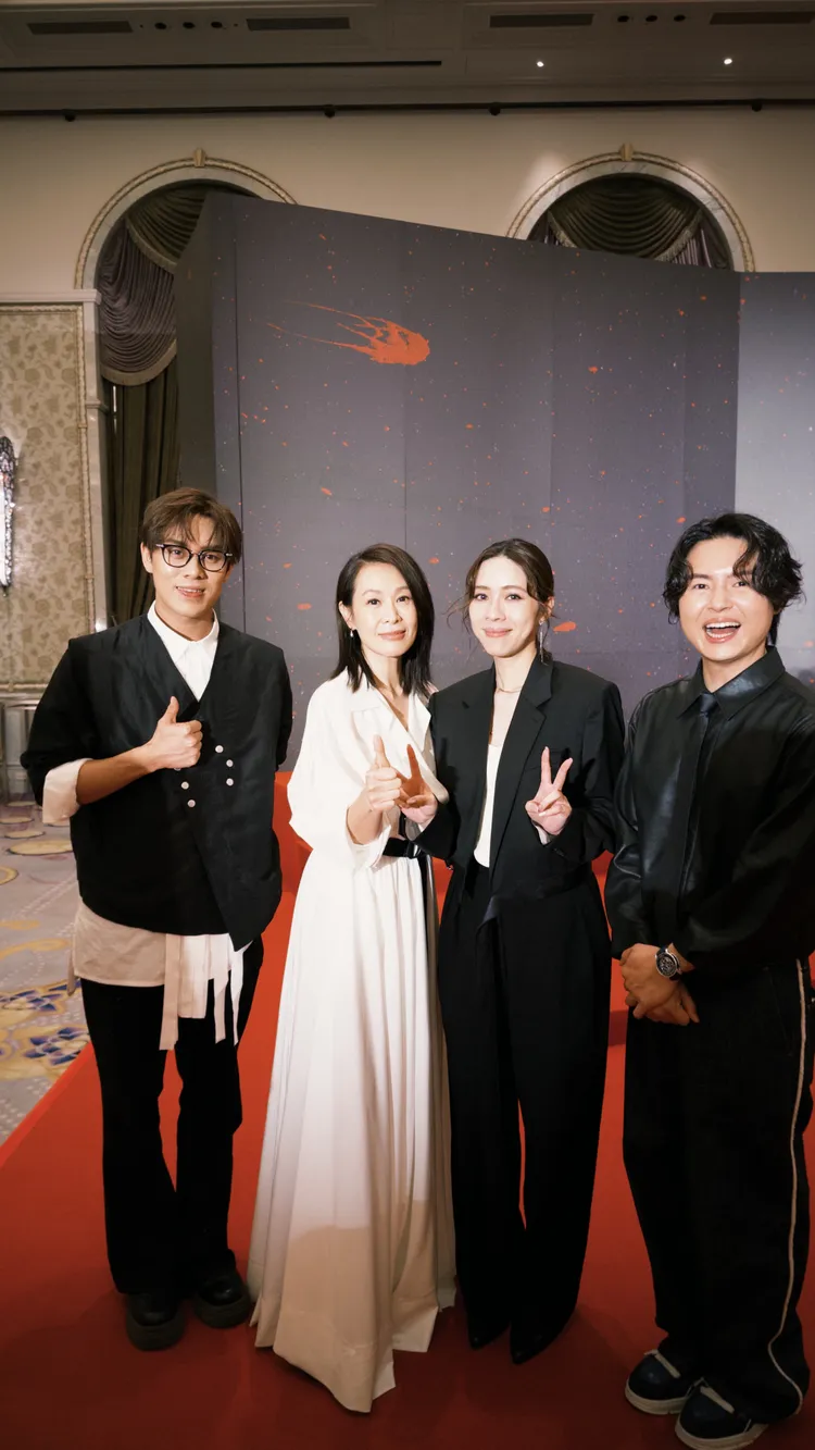 告五人盼劉若英（左2）順利奪金。相信音樂提供