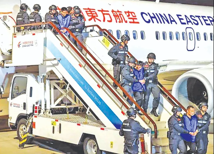 緬甸先前把拘捕的中國詐騙集團成員遣送回國。資料照片