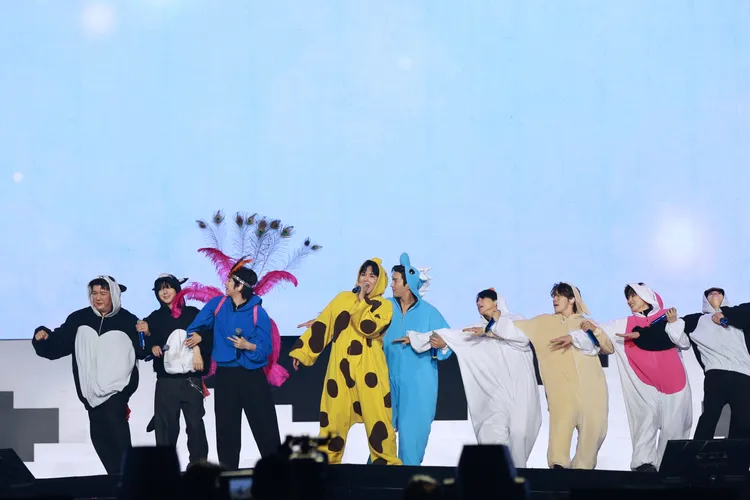 SJ換上代表每個人的動物裝，萌翻粉絲。讀者提供