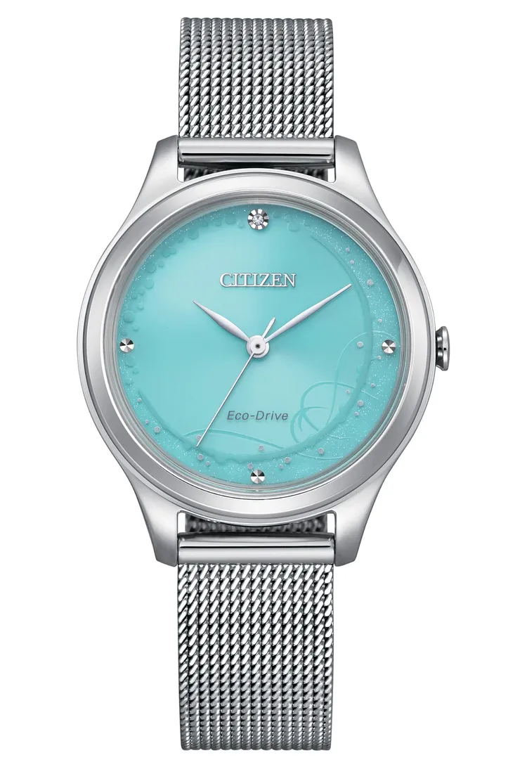 CITIZEN「Blue Glow Night」系列EM0501-89M光動能優雅三針腕錶，8900元。品牌提供