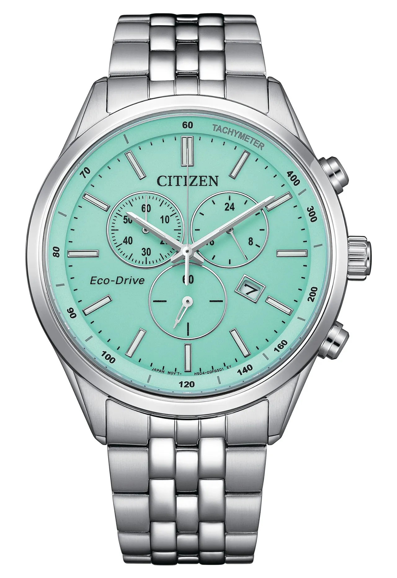 CITIZEN「Blue Glow Night」系列AT2570-56M光动能码表计时表，1万5900元。品牌提供