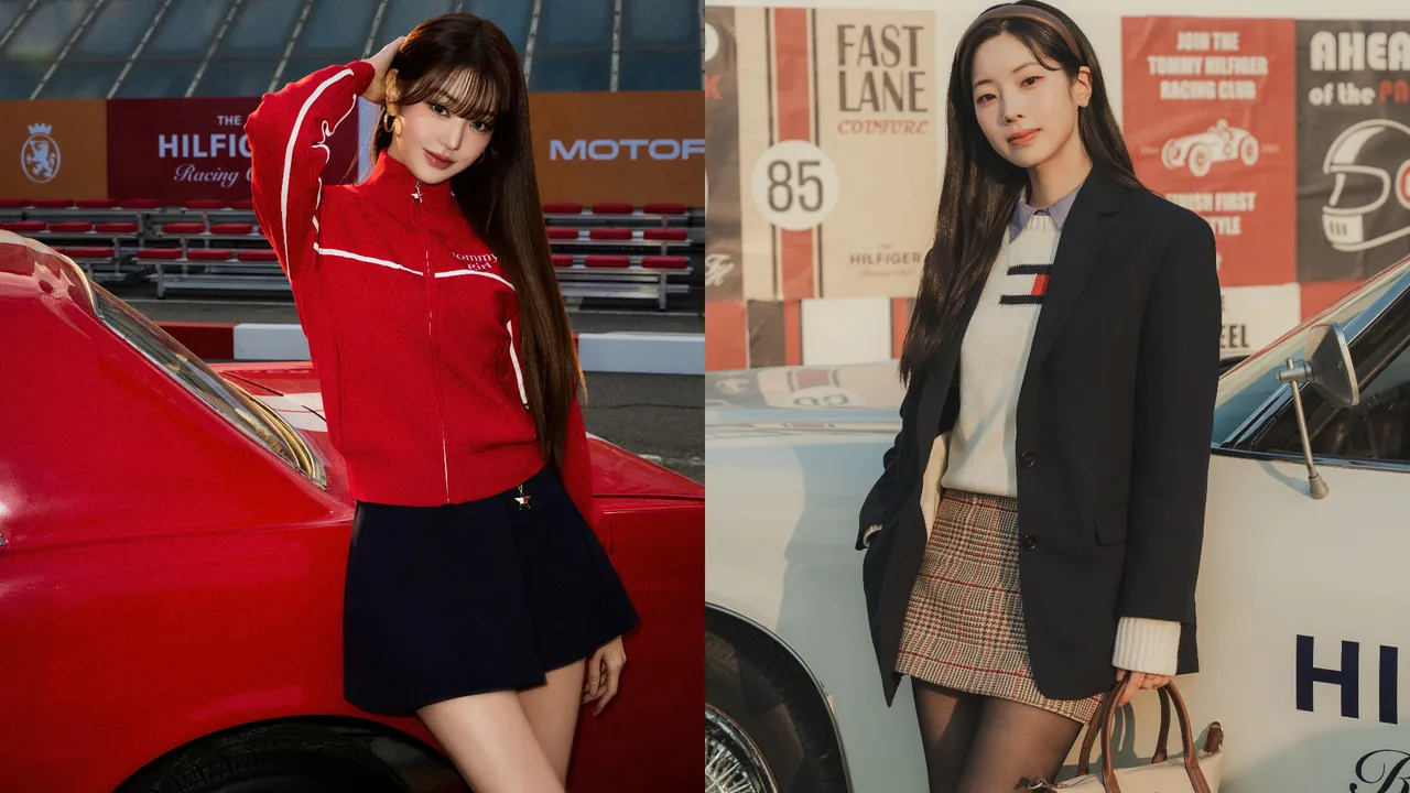 張員瑛（左）、多賢（右）出席TOMMY HILFIGER「Hilfiger賽車俱樂部」活動。品牌提供