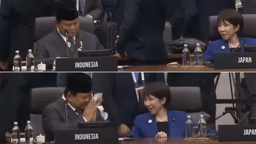 高市早苗公關神人　「滑椅子」找印尼總統聊天