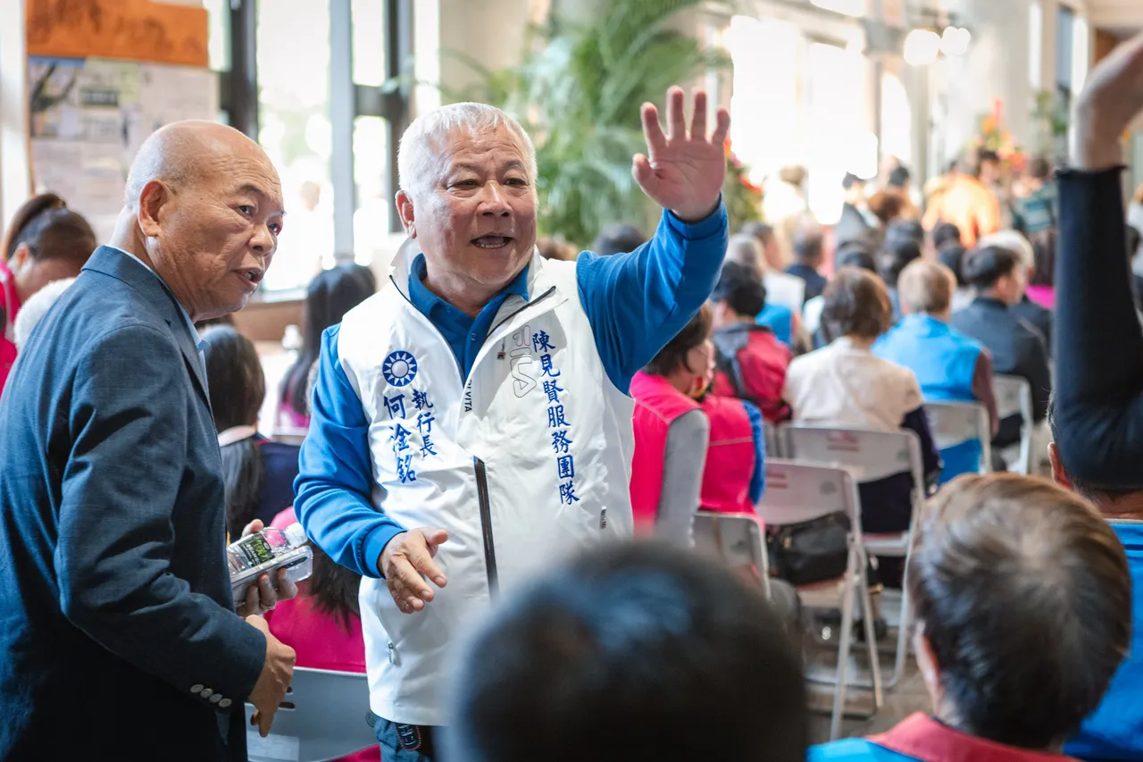 何淦銘力挺陳見賢參選新竹縣長。陳見賢團隊提供