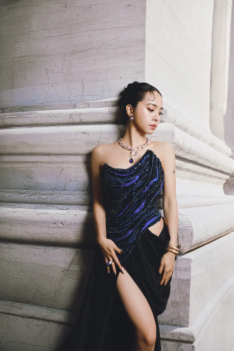 蔡依林佩戴寶格麗Serpenti頂級珠寶系列。品牌提供