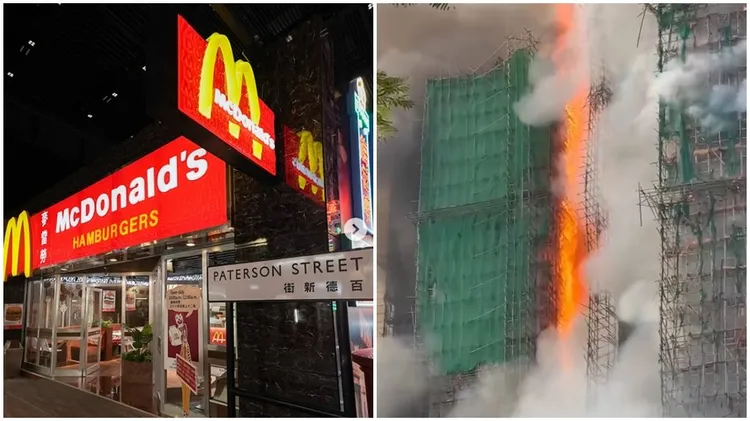 香港麦当劳免费提供大火灾民食物与饮品，时间延长到周六。翻摄自香港麦当劳IG、读者提供