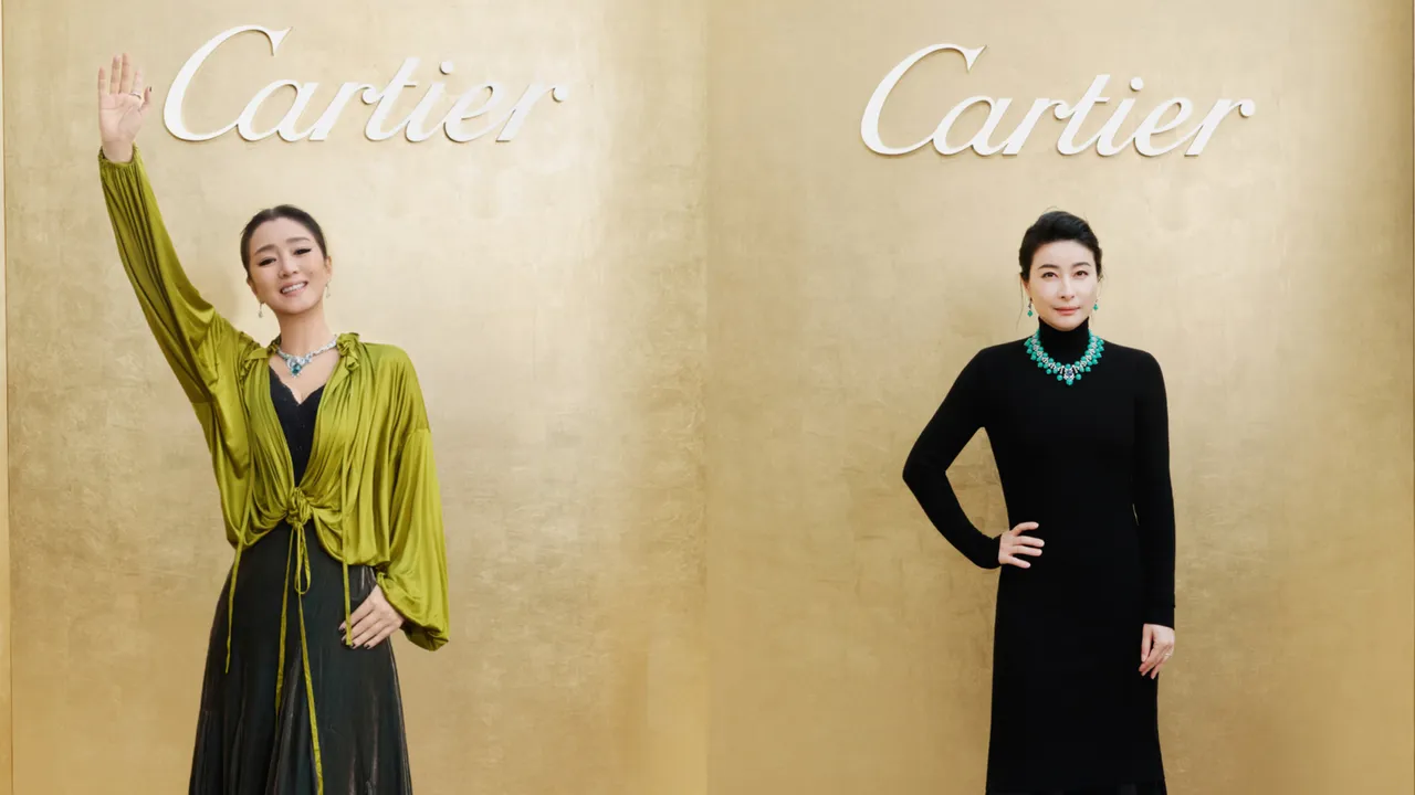 鞏俐（左圖）與郭晶晶（右圖）出席卡地亞在北京舉辦的「EN ÉQUILIBRE 頂級珠寶展」。品牌提供