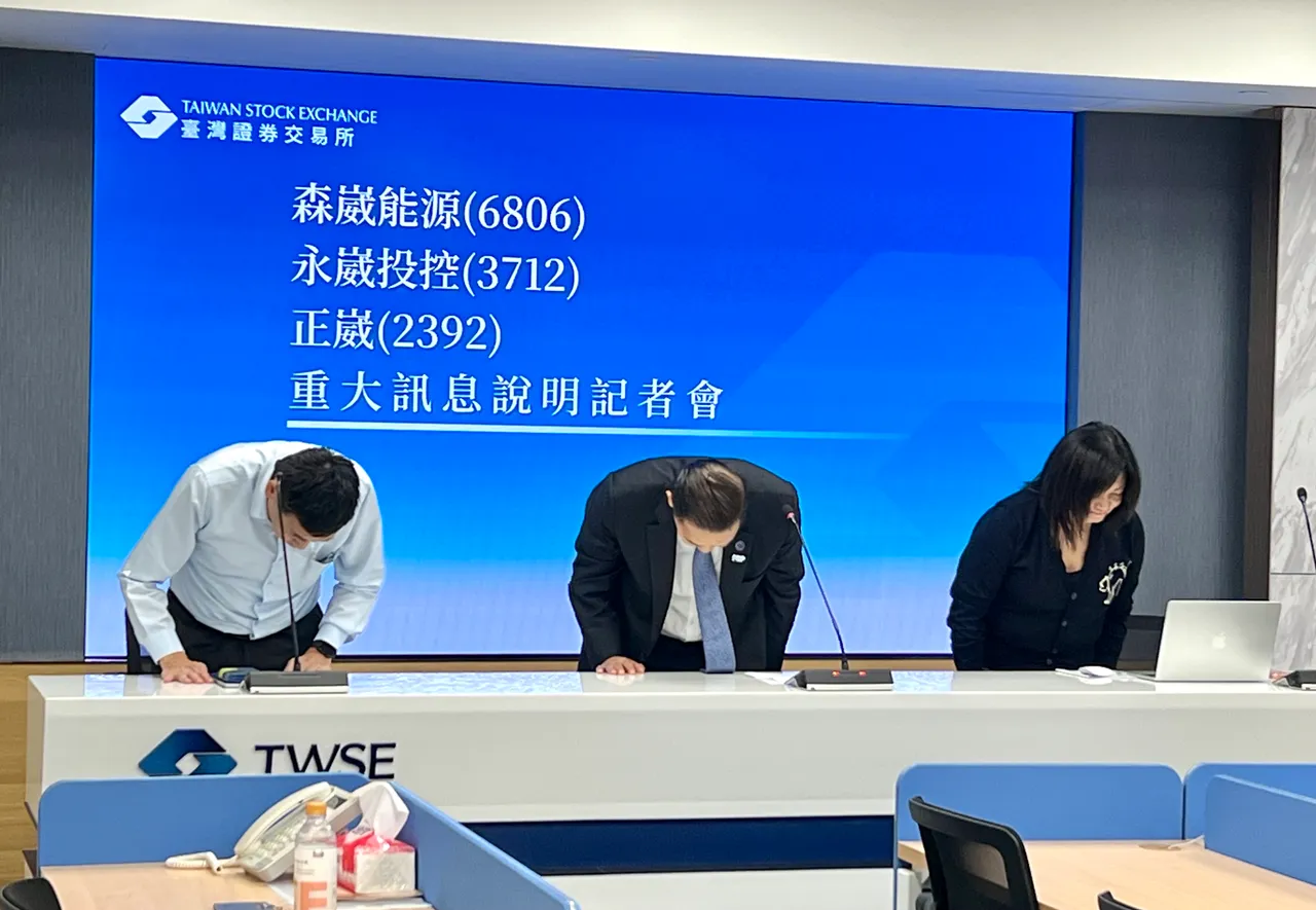 由於提前認列EPCI成本導致公司虧損，森崴能源總經理胡惠森向股東致歉。森崴能源提供