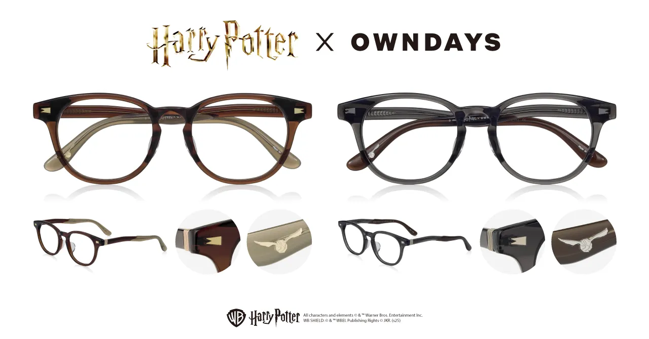 魁地奇款鏡腳點綴著勝利象徵的金探子。品牌提供