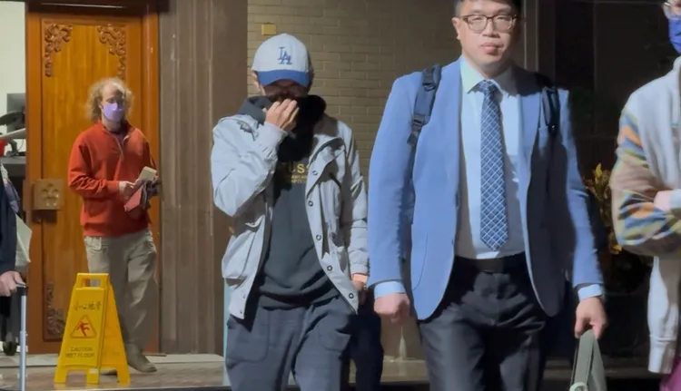 藝人李威涉精舍命案，本月18日現身北院出庭。謝亞庭攝