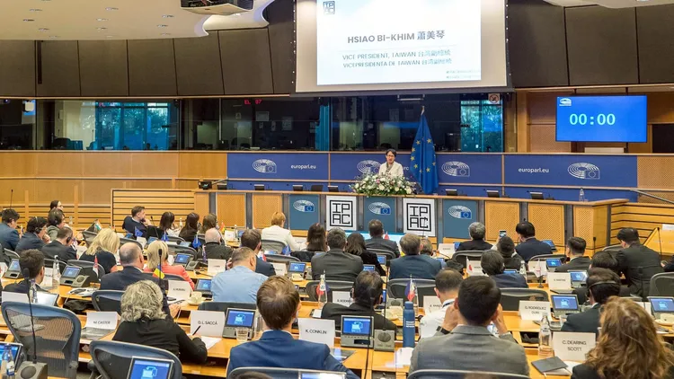 蕭美琴應邀IPAC演說。翻攝自蕭美琴臉書