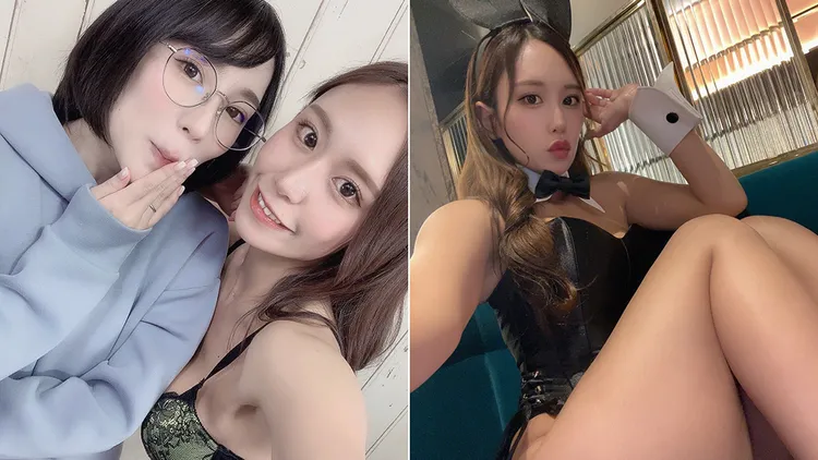 聖妃羽里（左圖左）揭露好友中尾芽衣子（左圖右、右圖）過世的消息。翻攝自聖妃羽里X、中尾芽衣子X