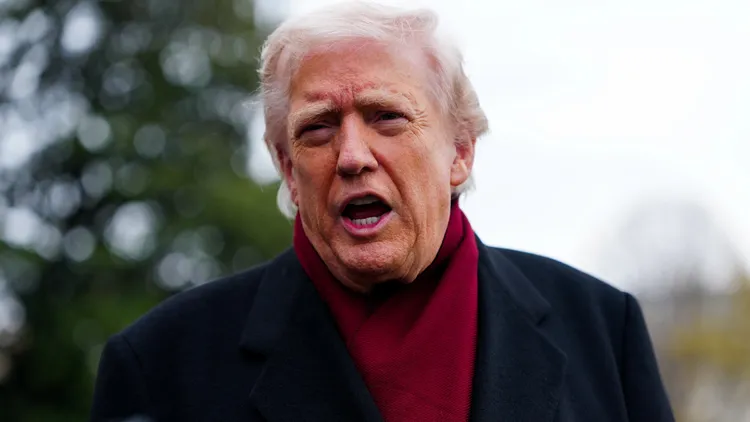 美国总统川普以新造型现身。路透社