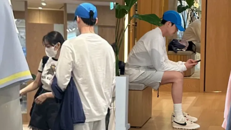 金宇彬曾被目擊陪申敏兒逛街，當時小倆口交往9年感情依舊甜蜜。翻攝X（推特）