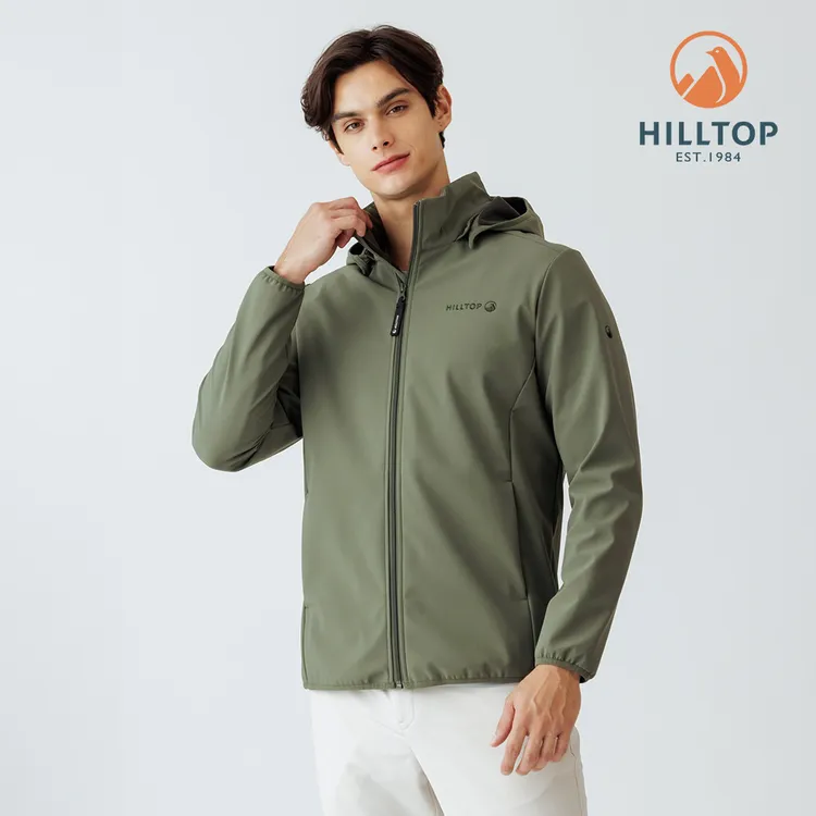 Hilltop山頂鳥碳足跡SOFT SHELL防風透氣保暖彈性外套 (軟殼衣) 男款。業者提供