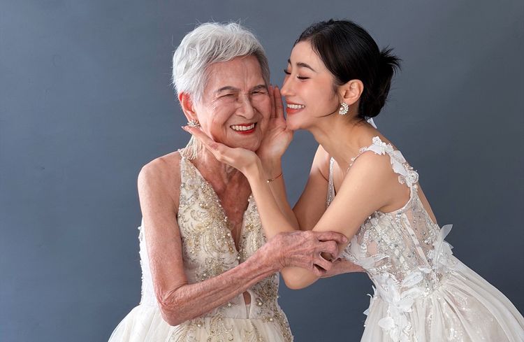 夏宇禾曬94歲阿嬤沙龍照太美了   祖孫「這部位」超像！