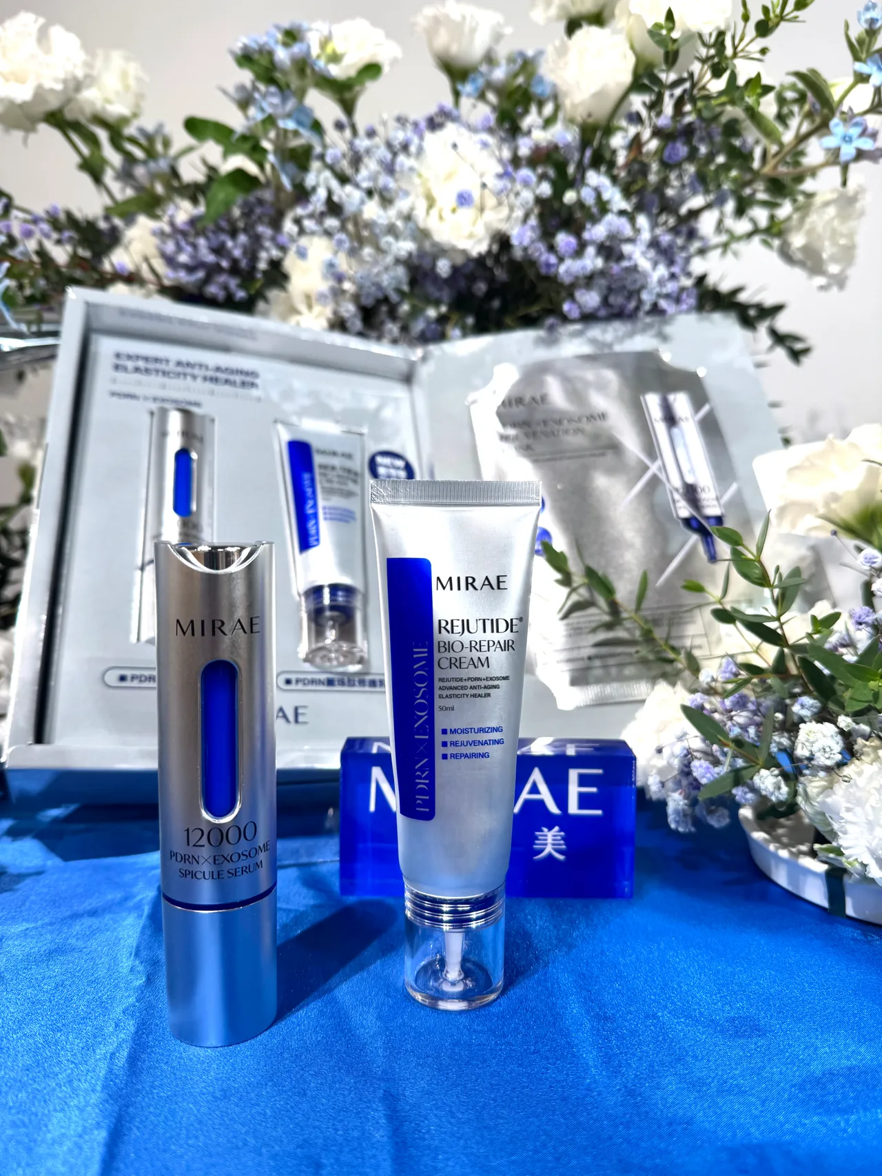 未来美专业院线PDRN修护新生方案礼盒，内含50ml丽珠肽修护新生乳、15ml新生精华、新生面膜1片， 4273元。张家玲摄