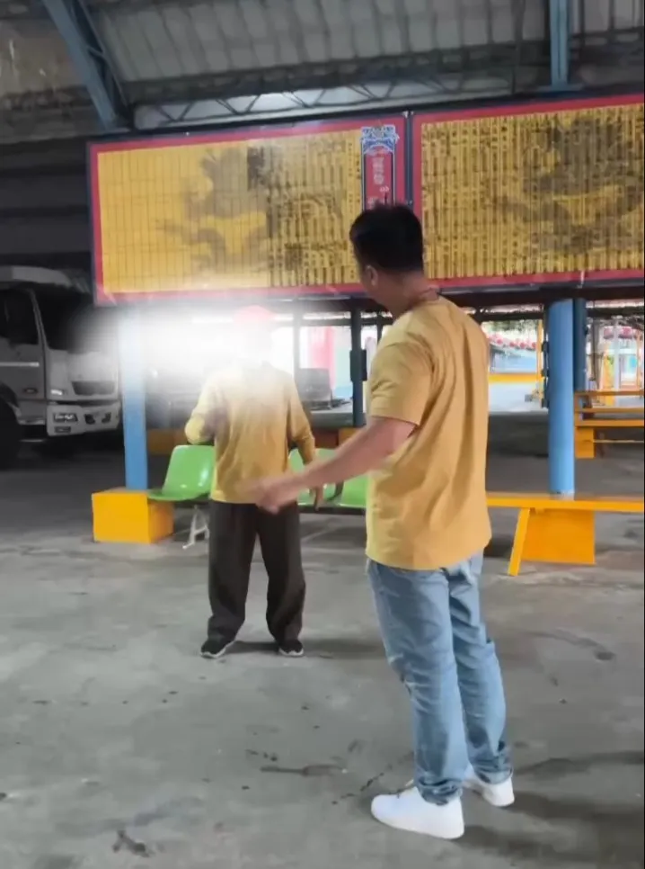 廟公被女子指控偷摸屁股。翻攝threads