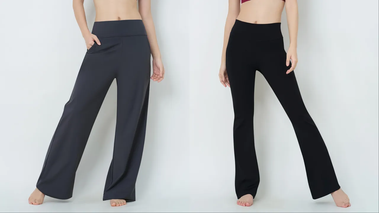 黛安芬「Athleisure 城市律动系列」休闲宽裤（左）、显瘦喇叭长裤（右），各2680元。品牌提供