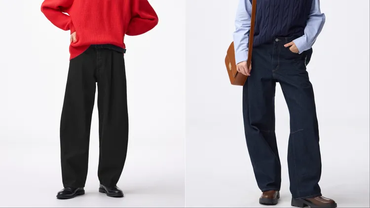 GU男、女裝BARREL LEG錐形牛仔褲，限定價各790元。品牌提供