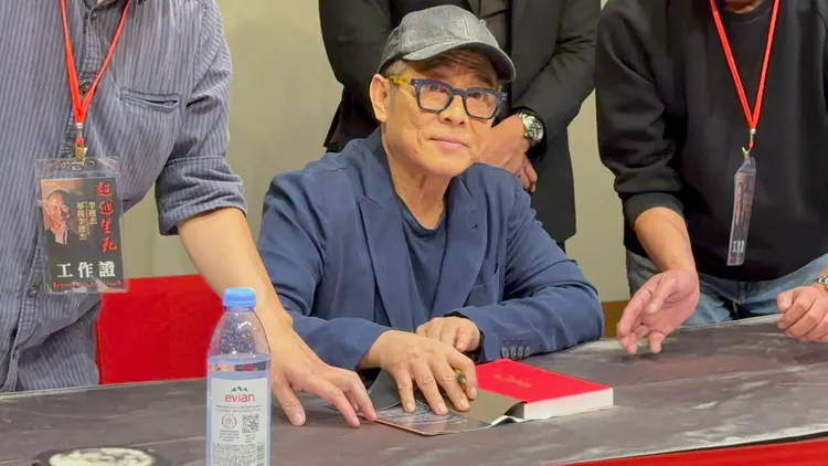 李連杰2023年11月來台宣傳新書，模樣沒有現在年輕。資料照片