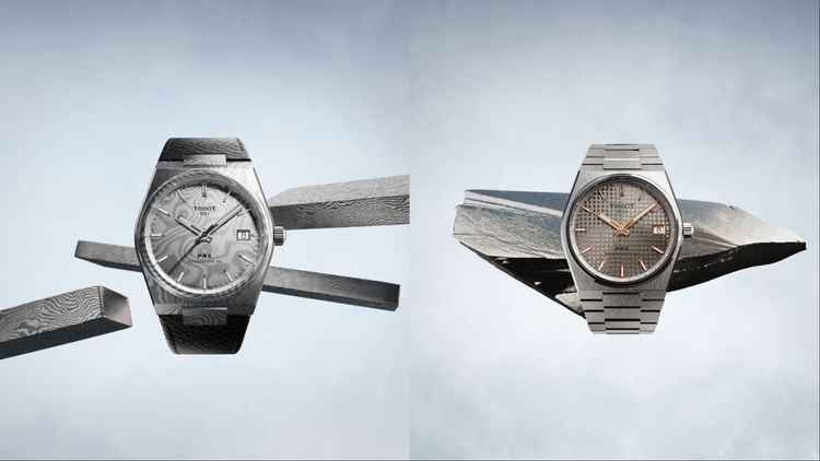 天梭熱銷冠軍再進化！PRX系列首推馬士革鋼款　波光紋理超美