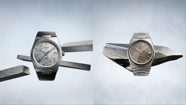 天梭熱銷冠軍再進化！PRX系列首推馬士革鋼款　波光紋理超美