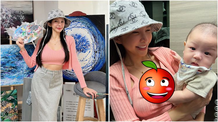 男娃太會給福利!國光女神豪乳被深掘 笑到合不攏嘴