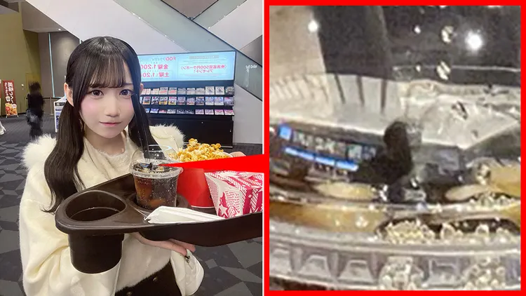 藤咲あず被發現疑似偷交男友，是因為飲料杯上的反射黑色人影。翻攝自X