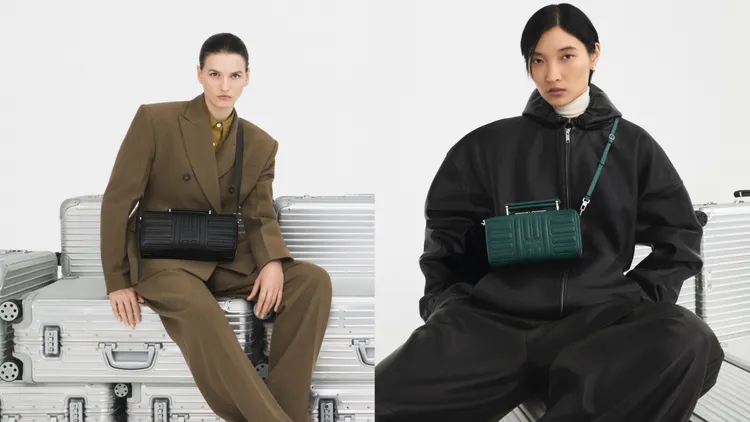 RIMOWA Groove系列大型斜背包（左）5萬6900元)、小型斜背包（右）3萬8600元。品牌提供