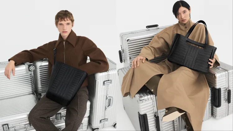 RIMOWA Groove系列單肩包（左）6萬5100元、托特包（右）6萬9200元。品牌提供