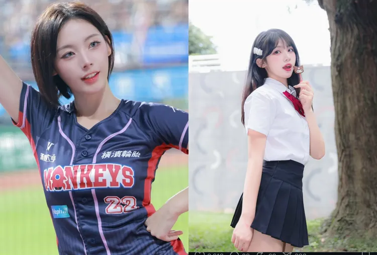 河智媛（左）、廉世彬。樂天桃猿提供