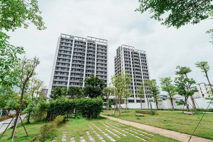 新北市泰山中山青年社會住宅外觀。城鄉局提供